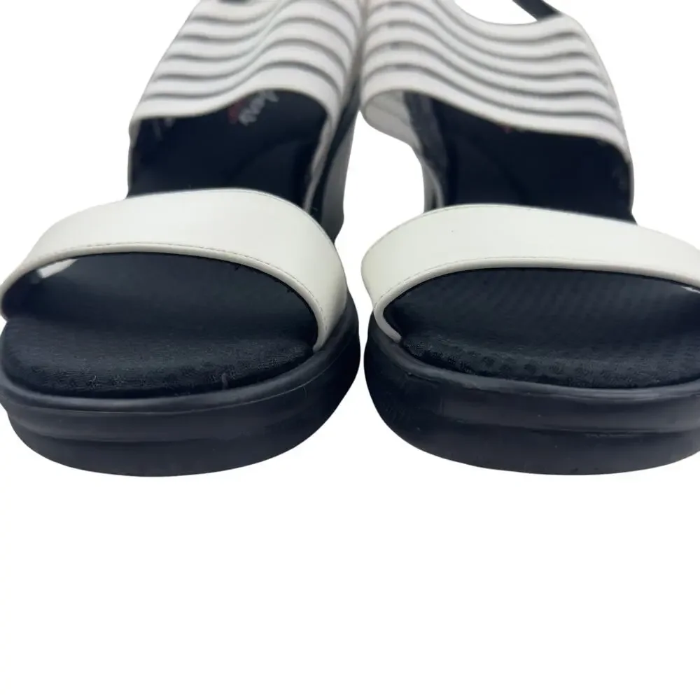 Sketchers White Rumblers Comfort Mesh Cushioned Wedge Shoes Women's Size 9